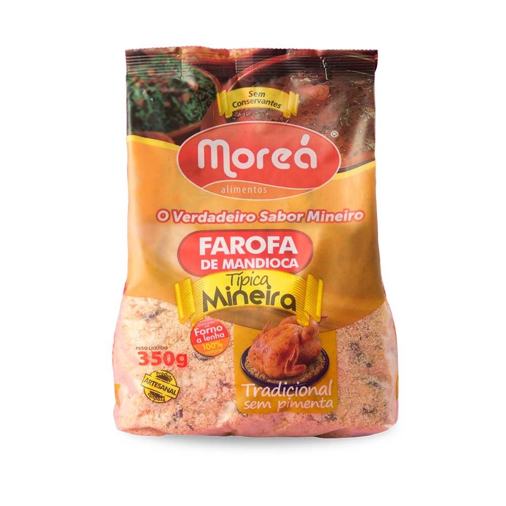Farofa de Mandioca Tipica Mineira Sabor Tradicional Sem Pimenta 350G